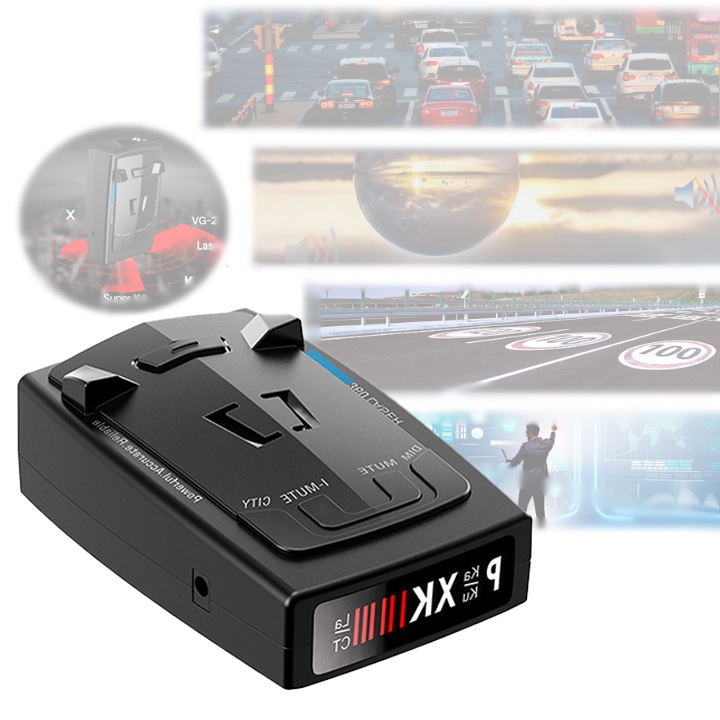 Detector de radar CLAUSTEL RAD2000, 16 benzi, laser 360 grade X K KA, Ecran LED