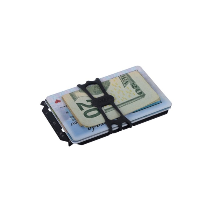 Cleste multifunctional Nite Ize Financial Tool, inox, negru, 90.5x58.5x3.5mm