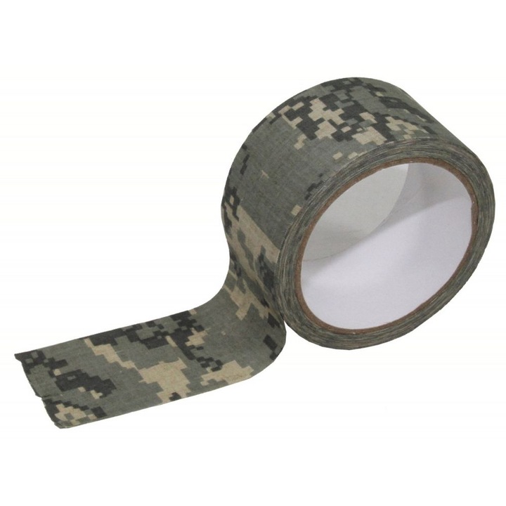 Banda protectie articole sportive, MFH, Bumbac, 5 cm x 10 m, Camuflaj