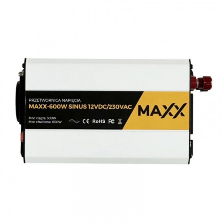 Invertor auto Maxx, 600W, 12VDC, 230VAC