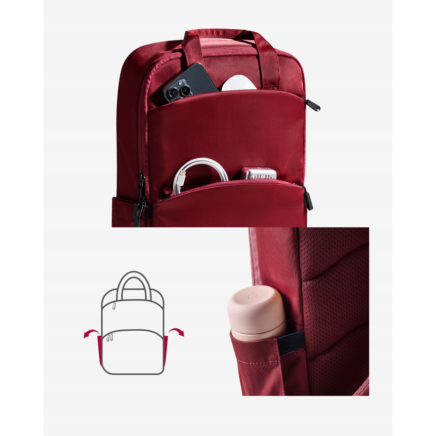 Rucsac laptop Innostyle® ColorLite, pana la 15,6", impermeabil, ultralight (644g), capacitate 14L, buzunare externe acces rapid, sistem ventilatie spate, material nailon rezistent, albastru