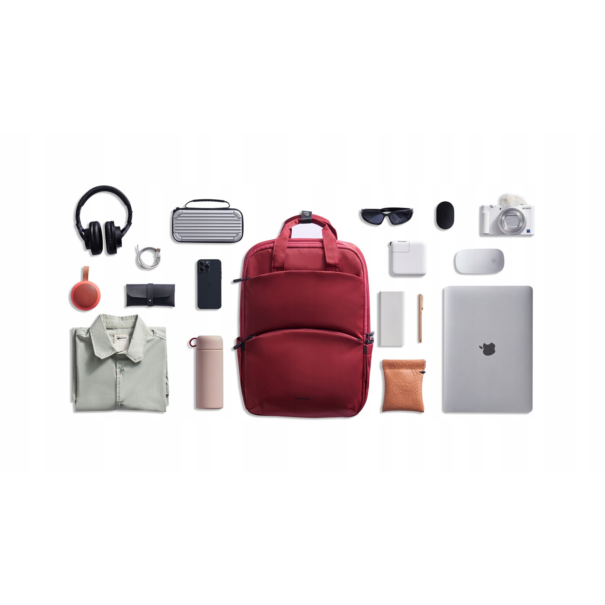 Rucsac laptop Innostyle® ColorLite, pana la 15,6", impermeabil, ultralight (644g), capacitate 14L, buzunare externe acces rapid, sistem ventilatie spate, material nailon rezistent, albastru