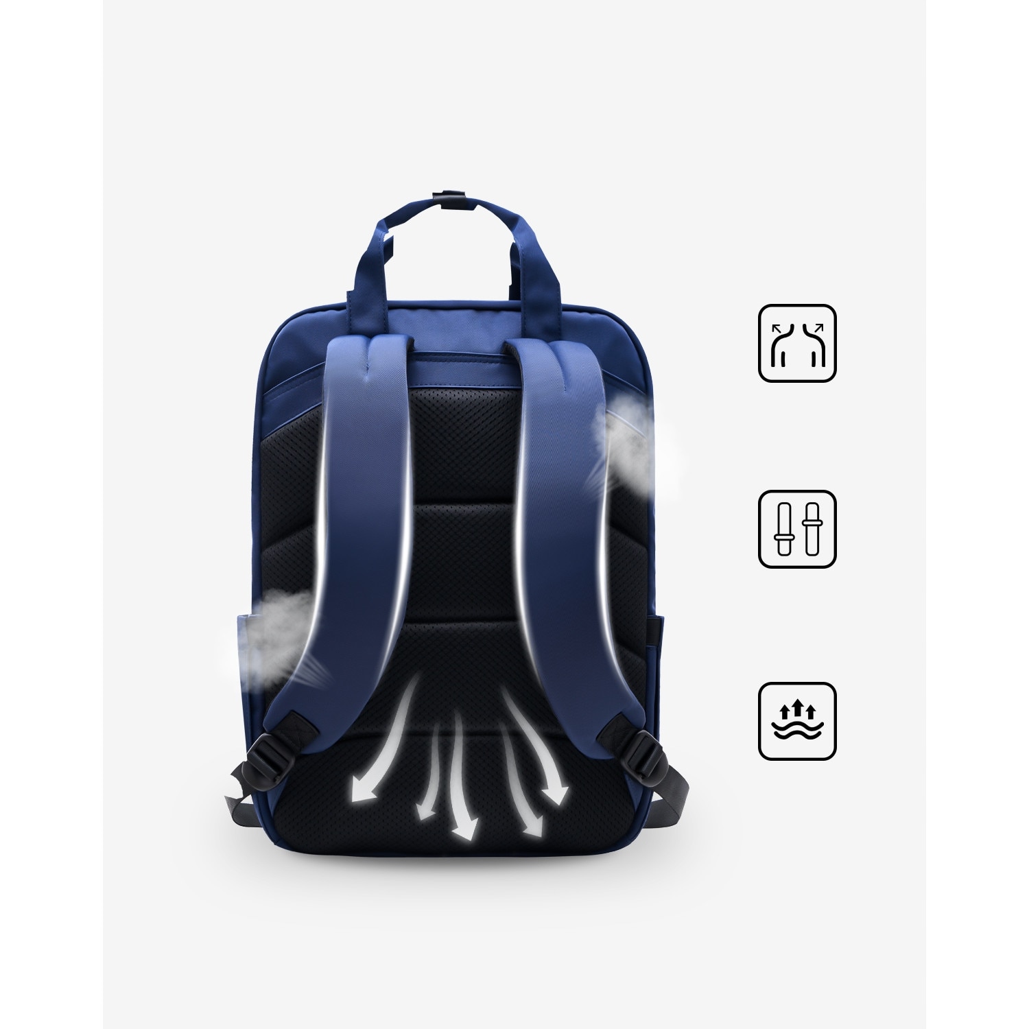 Rucsac laptop Innostyle, nylon, impermeabil, 14L, albastru, 45x30x10cm