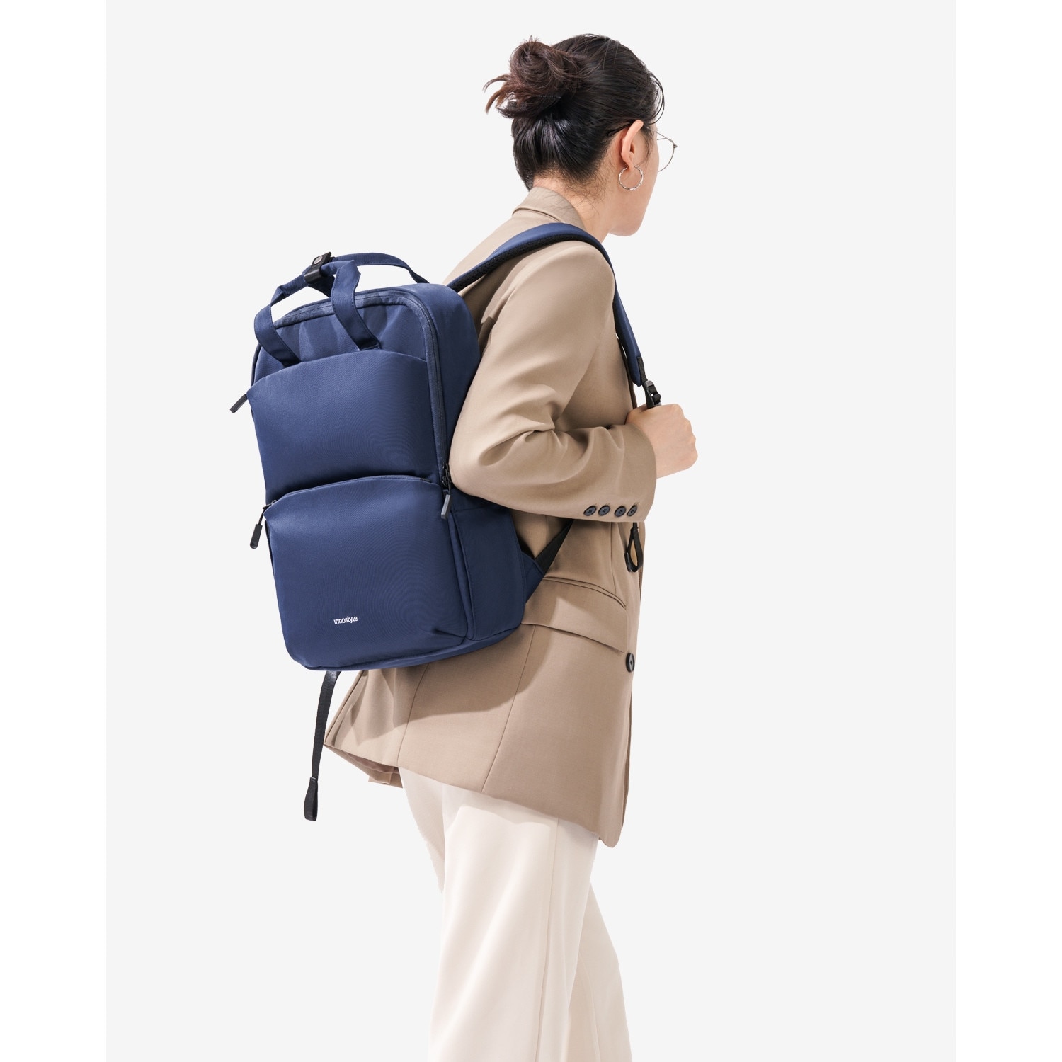 Rucsac laptop Innostyle, nylon, impermeabil, 14L, albastru, 45x30x10cm