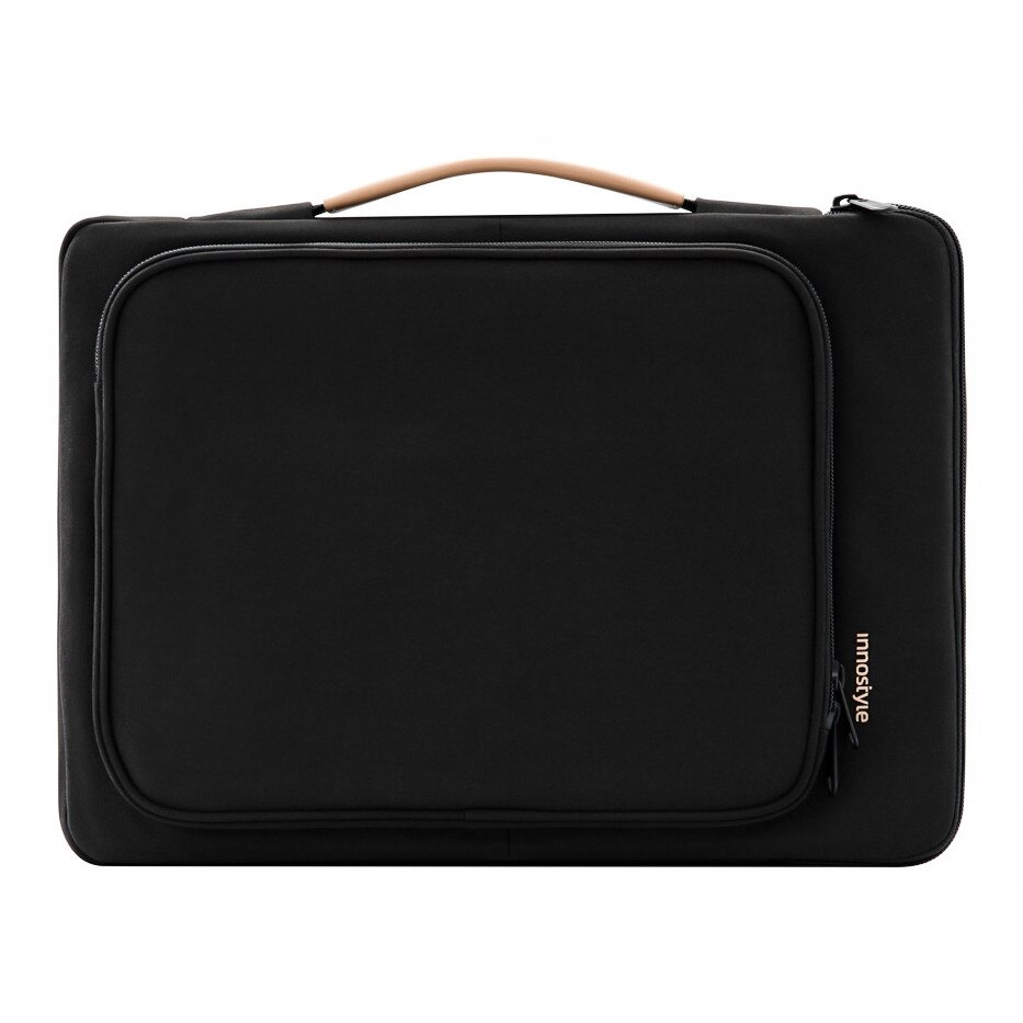 Geanta laptop Innostyle® OmniProtect, pana la 13", impermeabila, colturi ranforsate, ultralight (380g), compartiment captusit, buzunar acces rapid, fermoare YKK, Negru