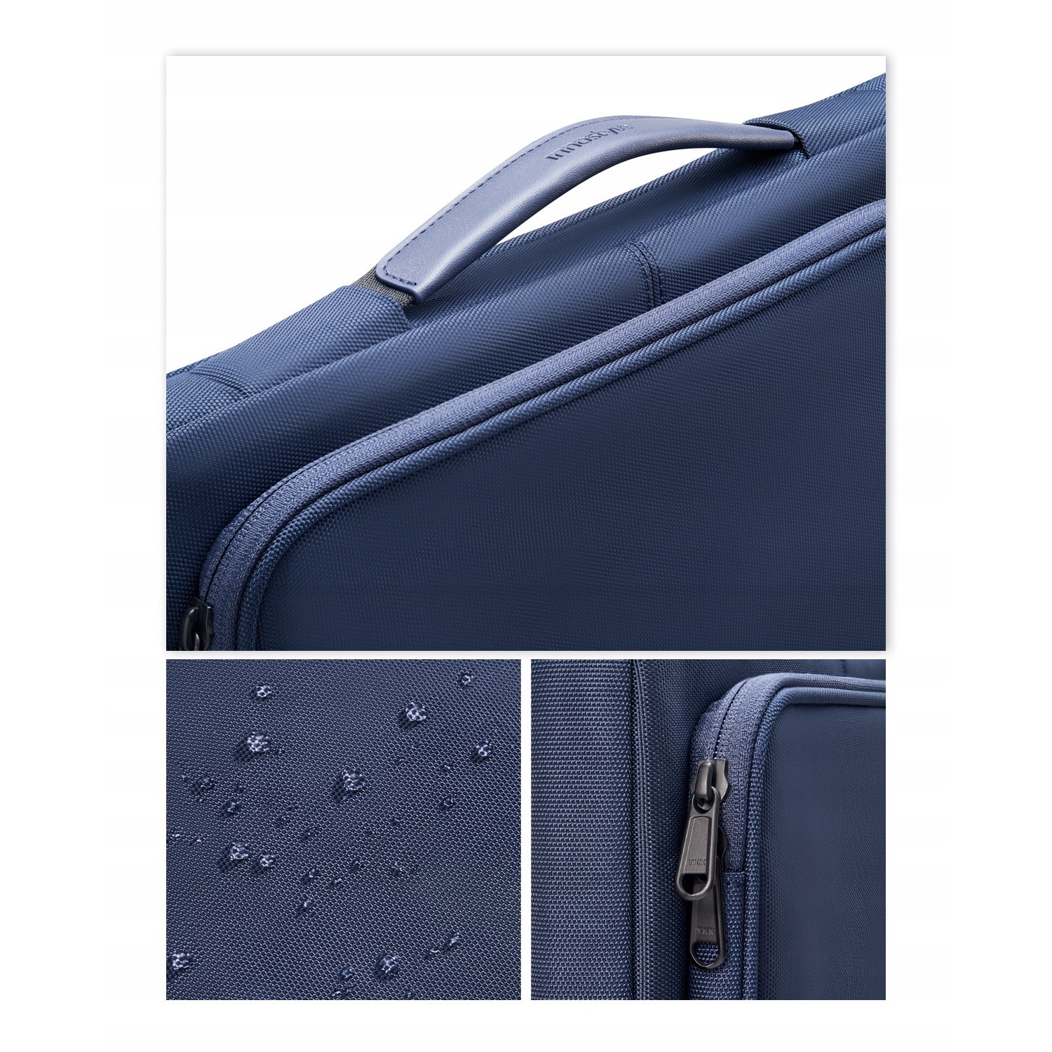 Geanta laptop Innostyle® OmniProtect, pana la 14", impermeabila, material ecologic din PET reciclat, protectie coltur ranforsate, buzunar extern cu acces rapid, ultra usoara (430g), compartiment captusit pentru laptop, albastru