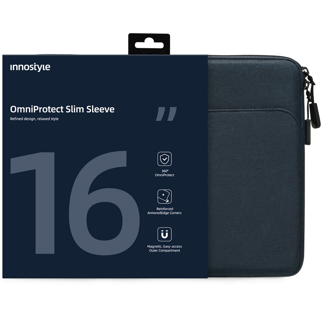 Geanta laptop Innostyle, nylon, impermeabila, albastru, 16 inch