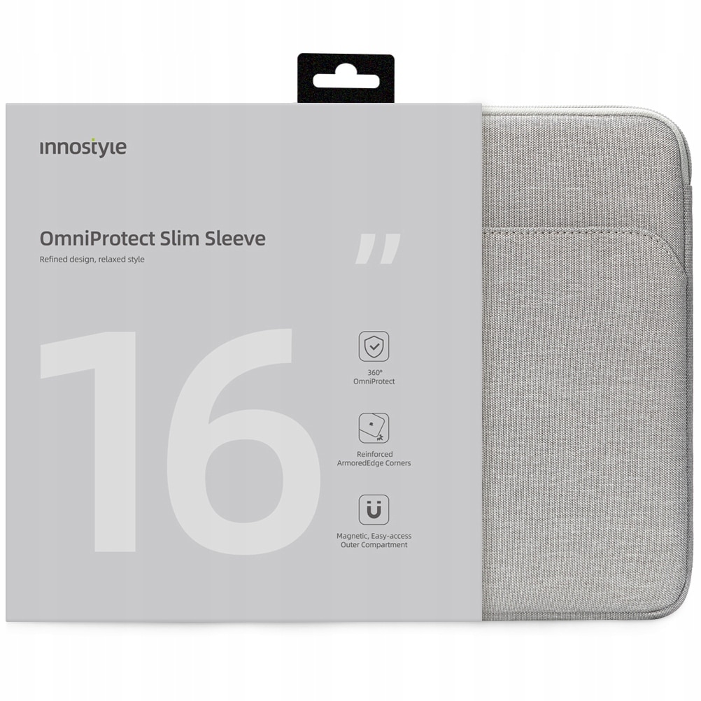 Geanta laptop Innostyle, nylon, impermeabila, ergonomica, gri, 39x29x4cm