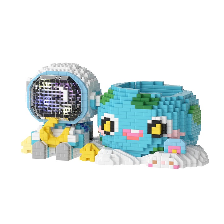 Конструктор Астронавт, с поставка за химикал и LED светлини, многоцветен, +8 години