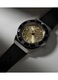 Мъжки часовник, Timex, M79 Automatic, Силикон, Златен циферблат, 5 ATM, Черен