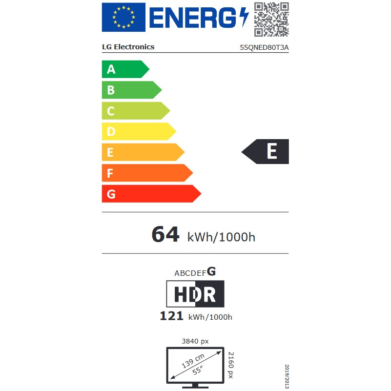 RESIGILAT: Televizor LG QNED 55QNED80T3A, 139 cm, Smart, 4K Ultra HD, Clasa E