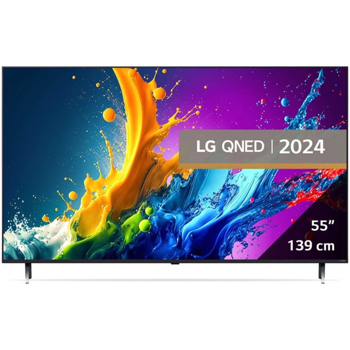 Televizor LG QNED 55QNED80T3A, 139 cm, Smart, 4K Ultra HD, Clasa E (Model 2024)