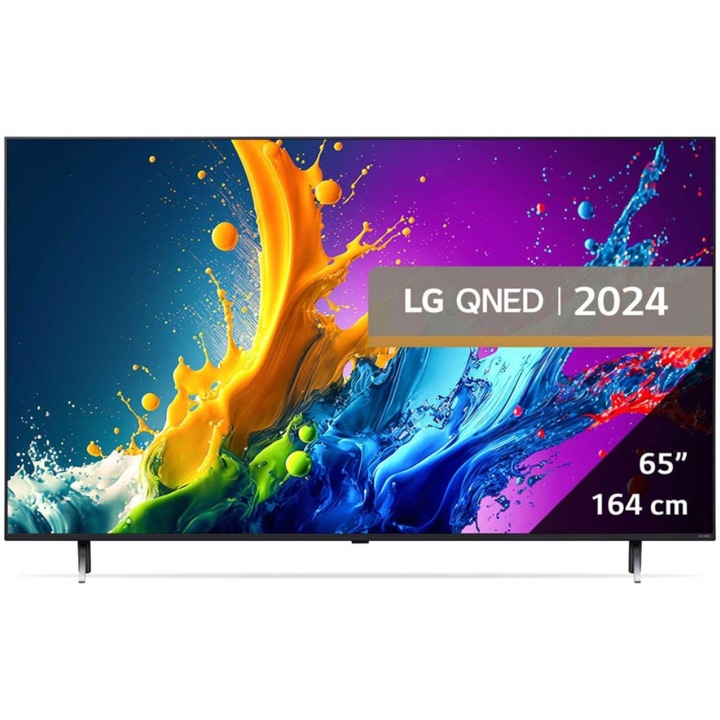 Televizor LG QNED 65QNED80T3A, 164 cm, Smart, 4K Ultra HD, Clasa E (Model 2024)