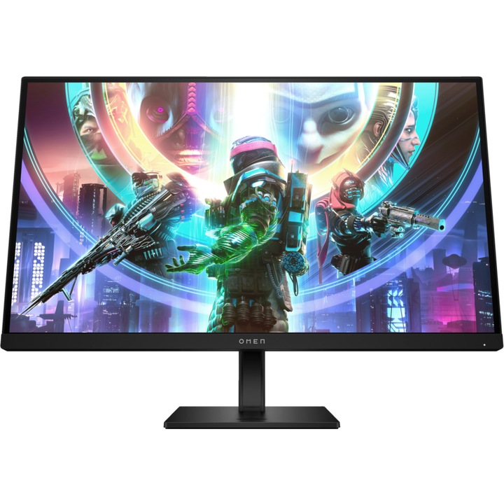 Monitor Gaming HP OMEN 27qs, 27", IPS, QHD, 2560 x 1440, 240 Hz, HDMI, DisplayPort, Pivot, hangszórók, NVIDIA G-SYNC, 1 ms, fekete