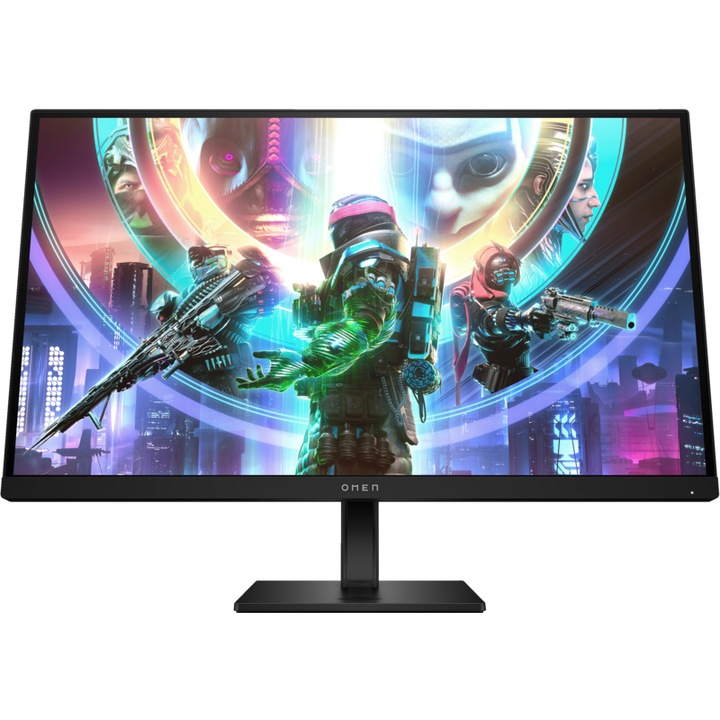 Monitor Gaming HP OMEN 27qs, 27", IPS, QHD, 2560 x 1440, 240Hz, HDMI, DisplayPort, Pivot, Boxe, Monitor Gaming HP OMEN 27qs, 27", IPS, QHD, 2560 x 1440, 240Hz, HDMI, DisplayPort, Pivot, Boxe, NVIDIA G-SYNC, 1ms, Negru1ms, Negru