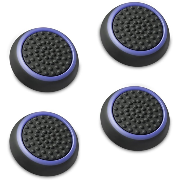 Enkourakoko 4 db joystick fogantyúvédő készlet, szilikon, univerzális PlayStationhez és Xboxhoz, 22x5 mm, fekete/kék