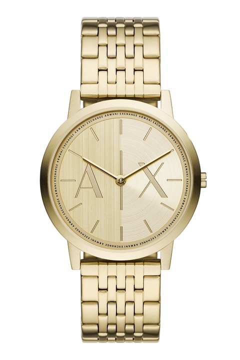 ARMANI EXCHANGE, Часовник с метална верижка, Златист