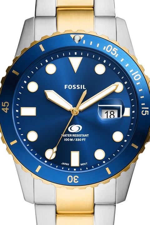 Fossil, Часовник от неръждаема стомана, Сребрист, Златист