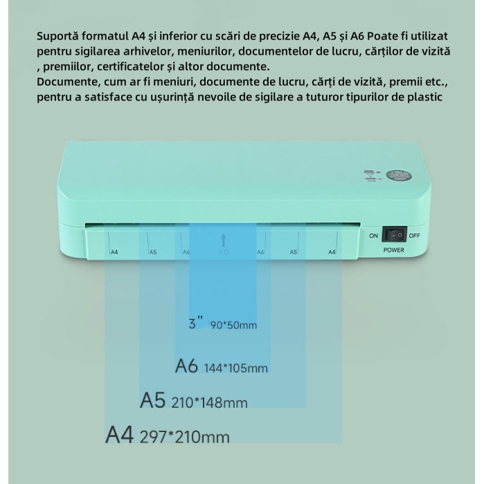 Laminator Home Office, A4, kit folii laminare inclus, verde - eMAG.ro