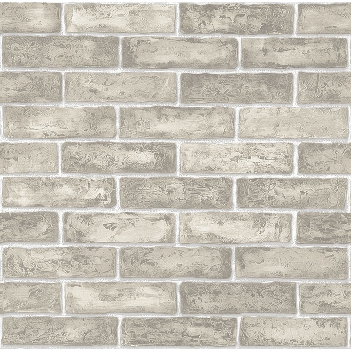 Tapéta DEGRETS 2161 Papír - Mosható, Nedvességálló, brick szürke, 0.53m x 10.05m = 5.3 m2