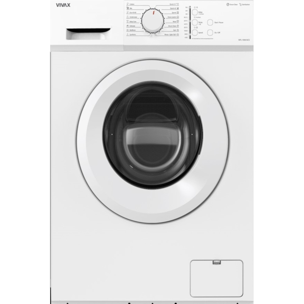 Masina de spalat rufe Vivax WFL-100616CS, 1000 RPM, 6 Kg, Clasa E, Alb