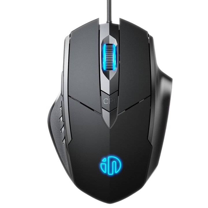 Мишка SIBINTA Gaming, Кабелна, 6 бутона, Регулируем dpi 1200/2400/4800/7200, Поддържа макро програмиране, Безшумен клик, LED осветление, Plug&Play, Ергономичен дизайн, За домашна употреба, игри, дизайн, ABS, 120 x 78 x 38 мм, Черен