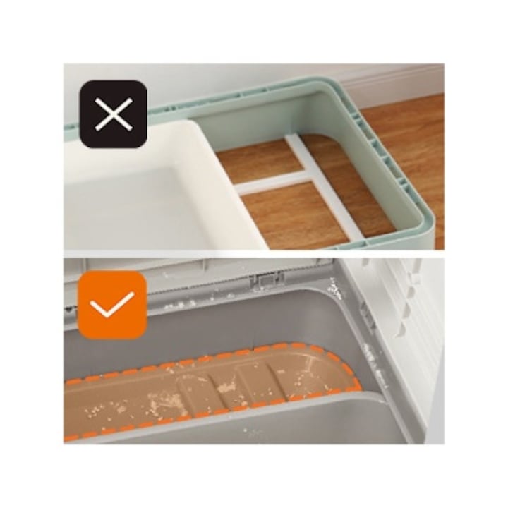 FEANDREA macskaalom fedővel, kihúzható tálcával, macskáknak 15 kg-ig, 54x43x38cm, szürke