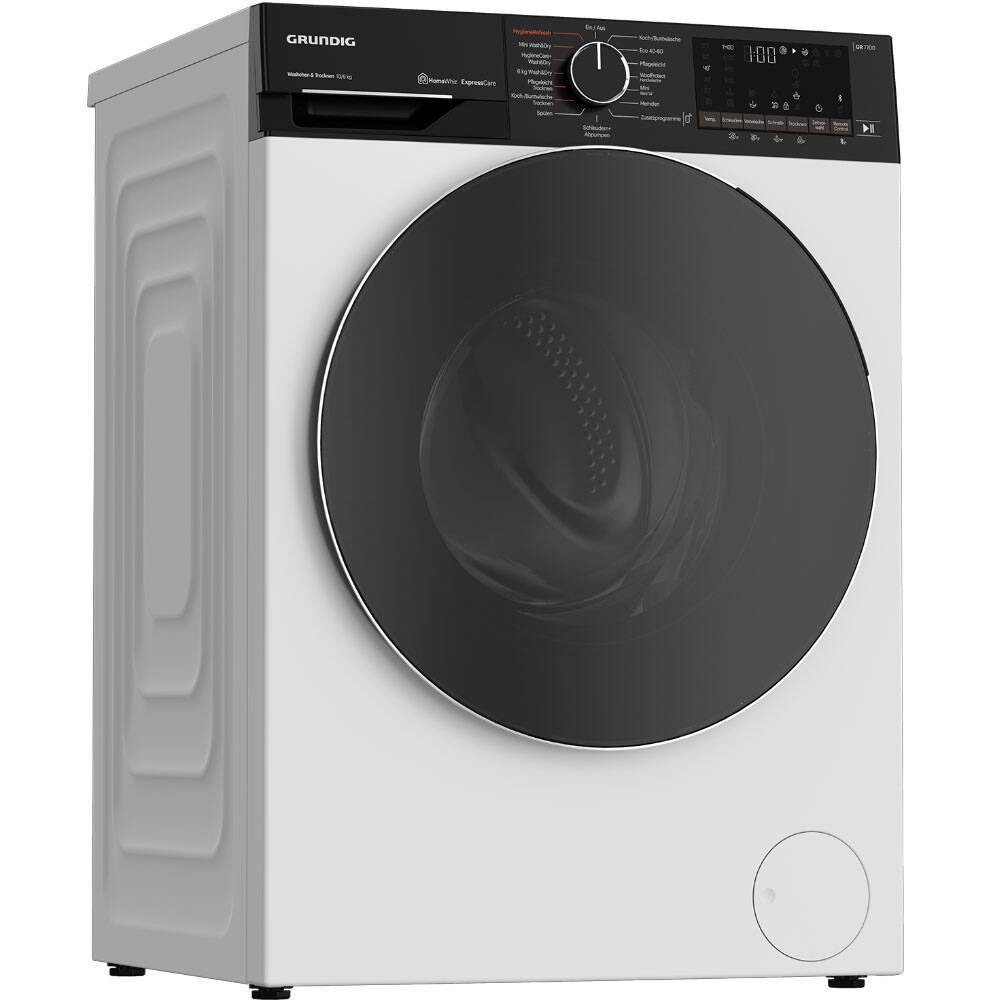 Masina De Spalat Rufe Cu Uscator Grundig GD7P510447W, Clasa D, 10/6 Kg, 1400 Rpm, EcoMotor, Alb