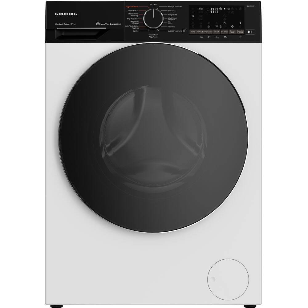 Masina De Spalat Rufe Cu Uscator Grundig GD7P510447W, Clasa D, 10/6 Kg, 1400 Rpm, EcoMotor, Alb