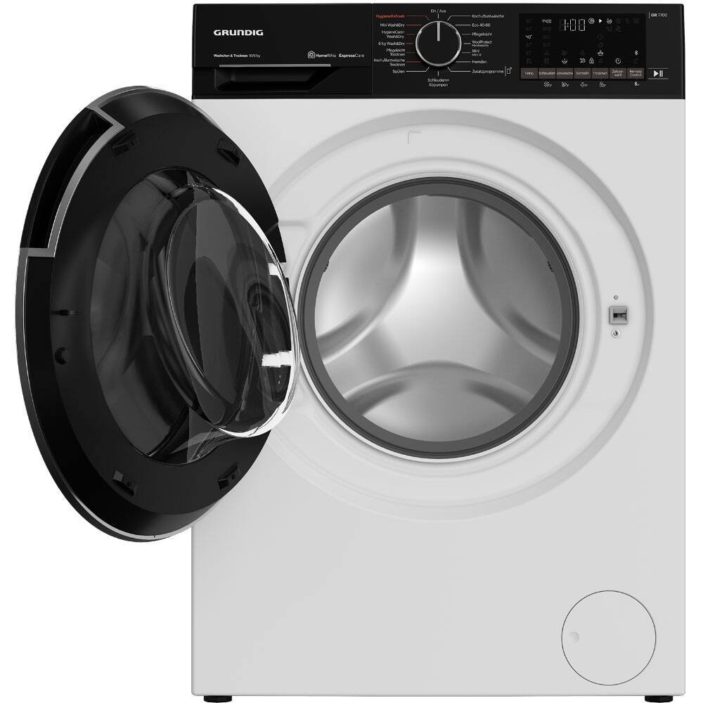 Masina De Spalat Rufe Cu Uscator Grundig GD7P510447W, Clasa D, 10/6 Kg, 1400 Rpm, EcoMotor, Alb