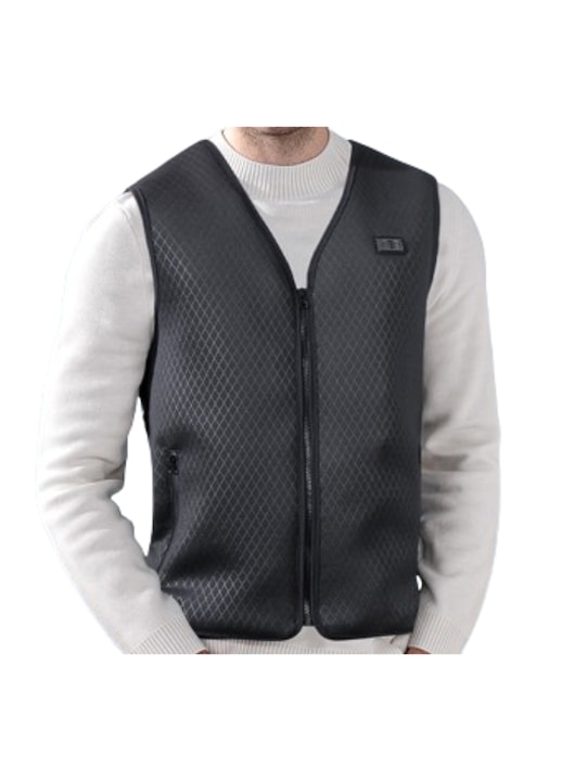 Thermo melleny ferfiaknak, KEMIMOTO, 3 futesi fokozattal, Fekete, Fekete