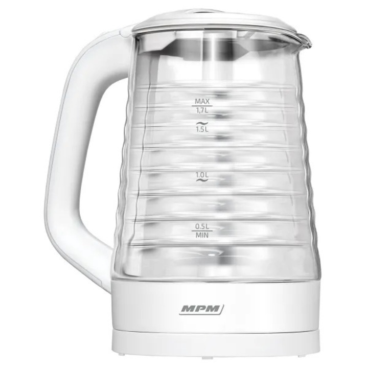 MPM MCZ-124 1850-2200 W, 1.7 l, cserélhető szűrő Fehér-Átlátszó vízforraló