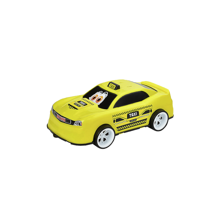 Műanyag autó, taxi 14x18x35 cm tarka