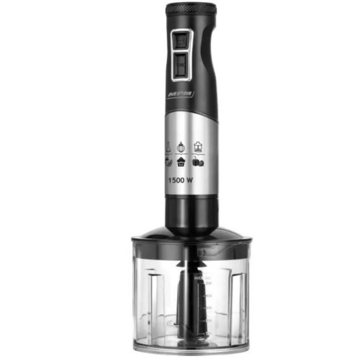MPM MBL-34M 1500 W, 500 ml, 9 степени + турбо Inox-Black-Transparent Комплект ръчен пасатор
