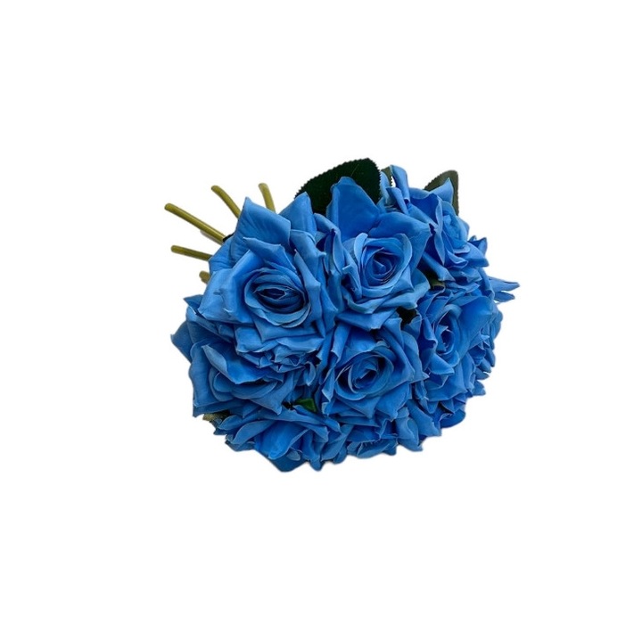 Rózsacsokor, 25 cm kék