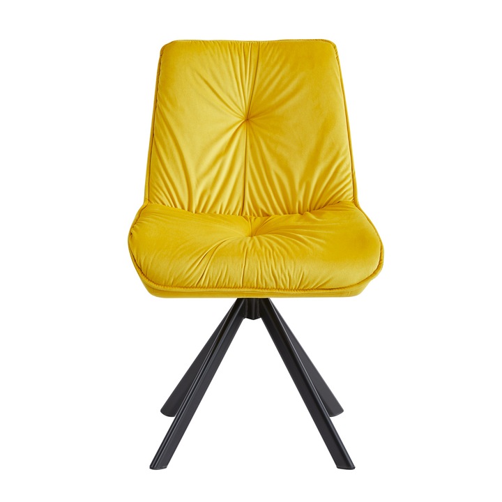 Scaun Living KJC0356, 83 X 52 X 43 cm, culoare galben