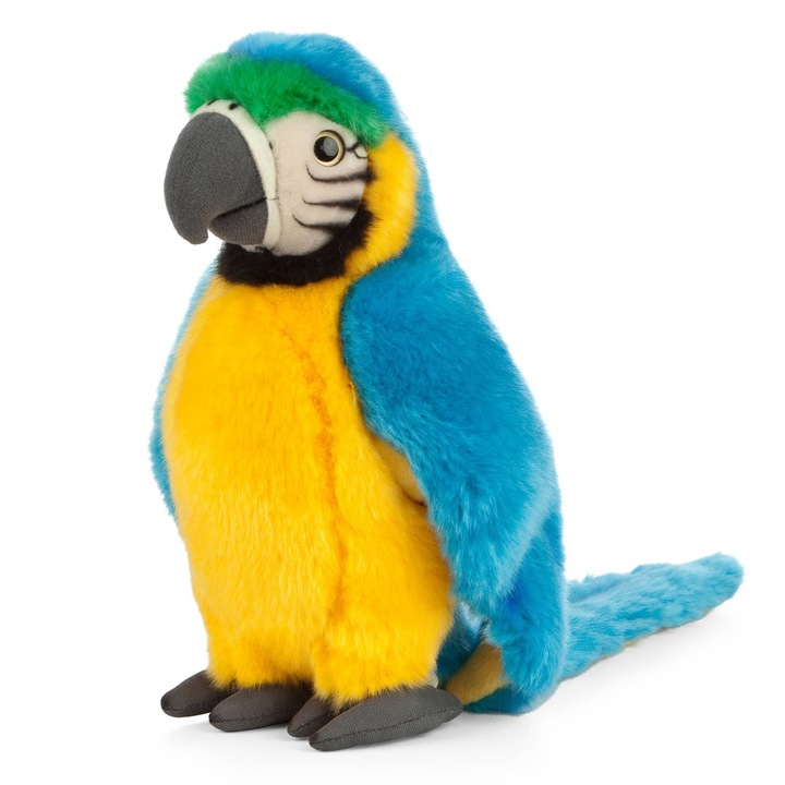 Plüss játék, kék ara papagáj 24 cm