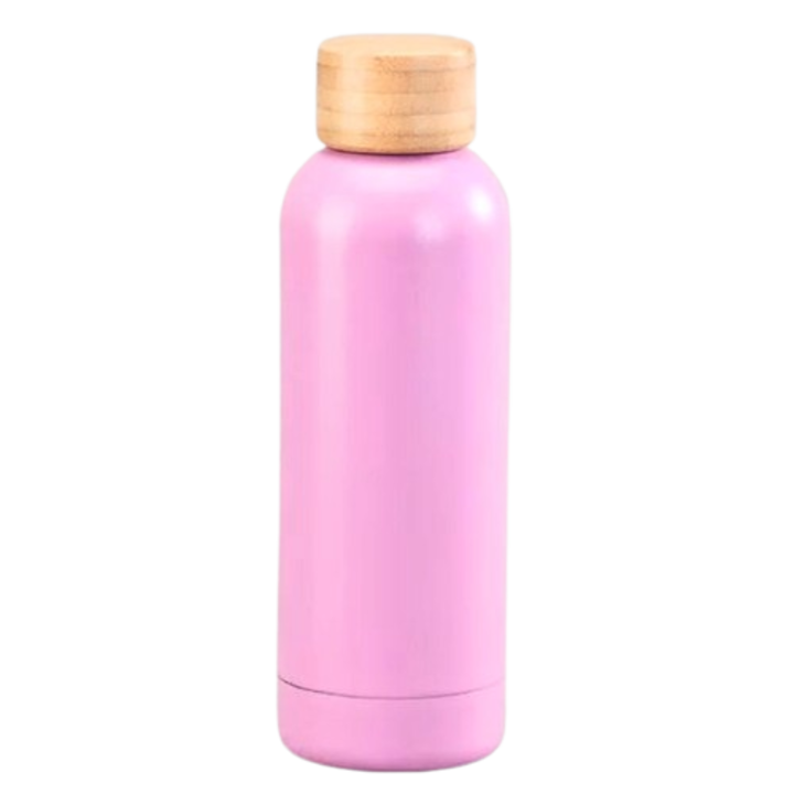 Sticla de apa, sportiv, metal, 23 cm x 7.5 cm, 500 ml, Roz