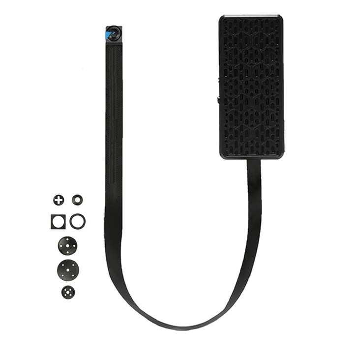 WiFi шпионска камера 1080P HD, Сензор за движение, Предаване на живо, Управление на приложения, Тънък дизайн, Циклично записване, Поддържа карта до 128 GB, Ular