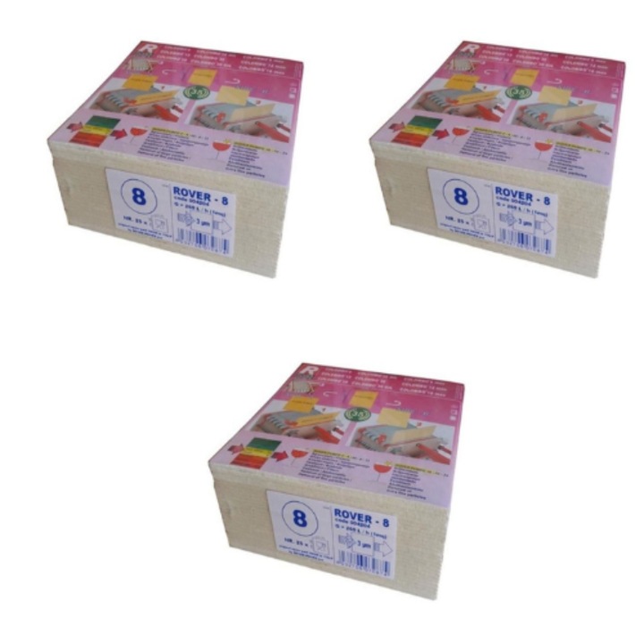 Placi filtrante pentru vin Rover 8, dimensiune 20 x 20 cm, degrosare / clarificare primara, 75 bucati