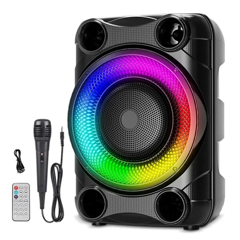 Boxa portabila ZQS8148, 60W P.M.P.O, BT/FM/AUX/USB, microfon - eMAG.ro
