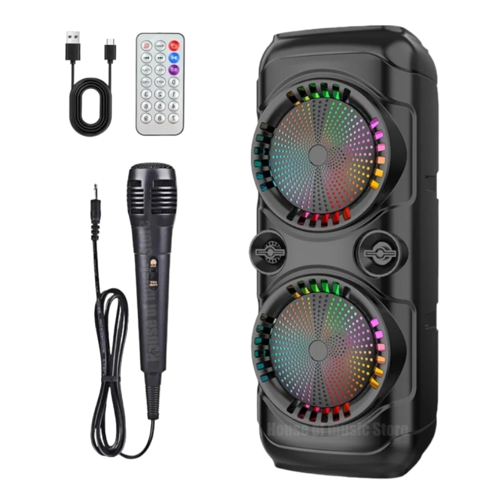 Boxa portabila ZQS8229, 120W PMPO, BT/FM/AUX/USB, RGB, microfon