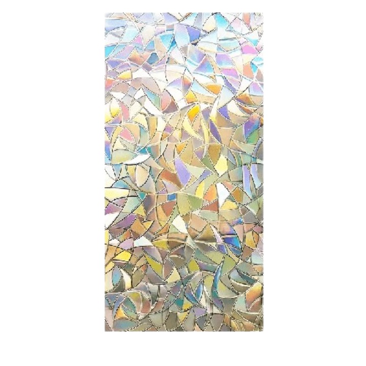 Dekoratív ablakfólia, szivárvány hatású,200 x 60 cm, UV védelem