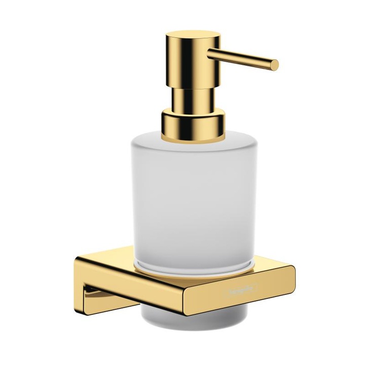 Hansgrohe AddStoris szappanadagoló 41745990, 200 ml, falra szerelhető, rejtett rögzítés, üveg, fényes, arany