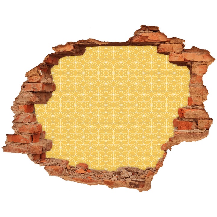 Autocolant decorativ. gaura in perete. Tulup. stea. Verde. 90 x 70 cm. 010120080100000006008