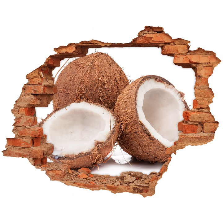 Autocolant decorativ. gaura in perete. Tulup. Furnir de nuca de cocos. Rosu. 90 x 70 cm. 010120080100000007007