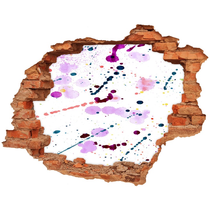 Autocolant decorativ. gaura in perete. Tulup. Spoturi abstracte. Roz. 90 x 70 cm. 010120080100000005883