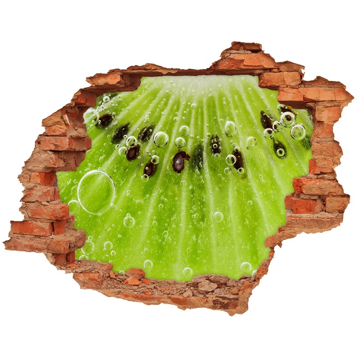 Autocolant decorativ. gaura in perete. Tulup. Furnir Kiwi. Verde. 90 x 70 cm. 010120080100000006975