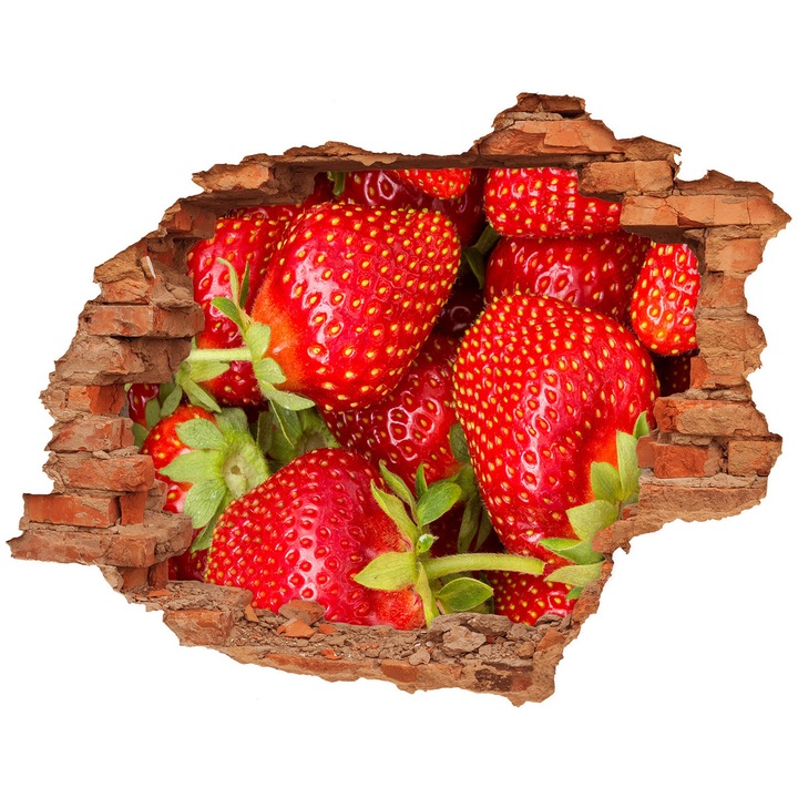 Autocolant decorativ. gaura in perete. Tulup. Capsune. Rosu. 90 x 70 cm. 010120080100000006988