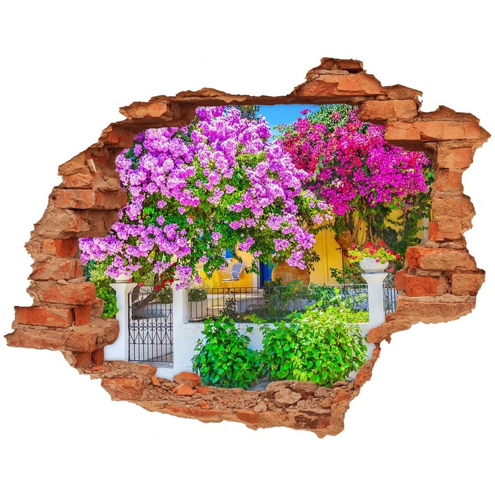Декоративни стикери, Tulup, Къща Бугенвилия, Зелен, 90x70 сm, 010120080100000006553